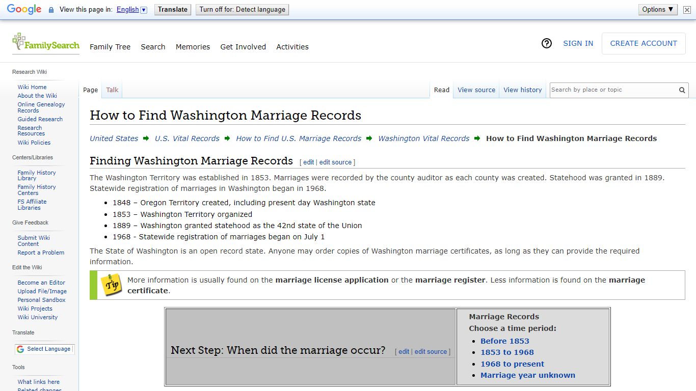 How to Find Washington Marriage Records • FamilySearch